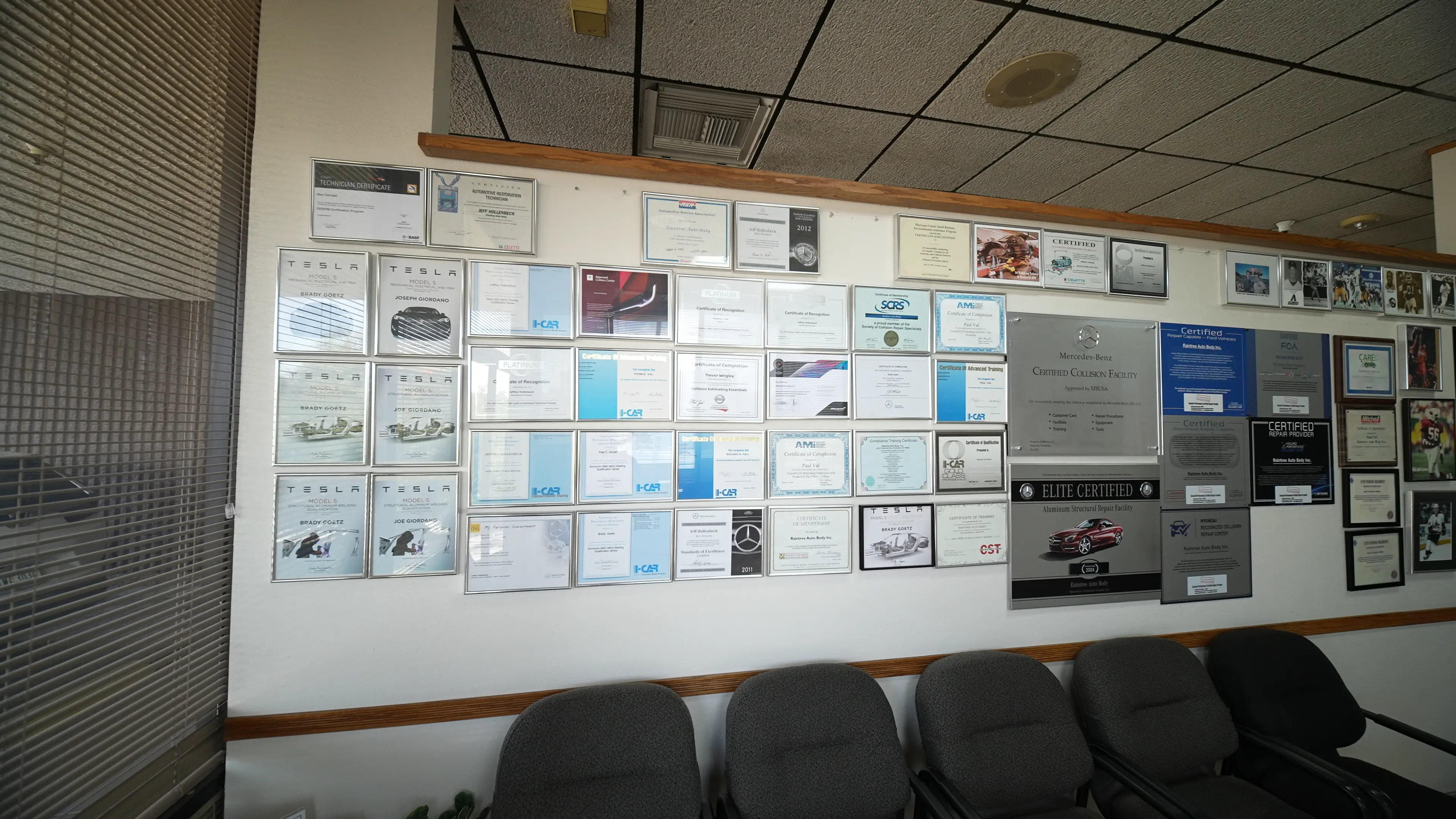 The Raintree Auto Body shop in the Scottsdale Airpark