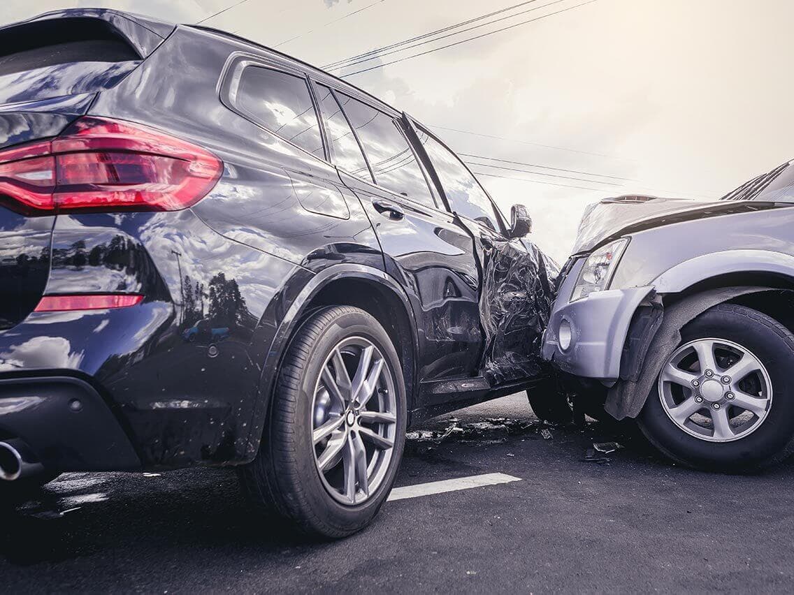 A car being repaired at Raintree Auto Body in Scottsdale